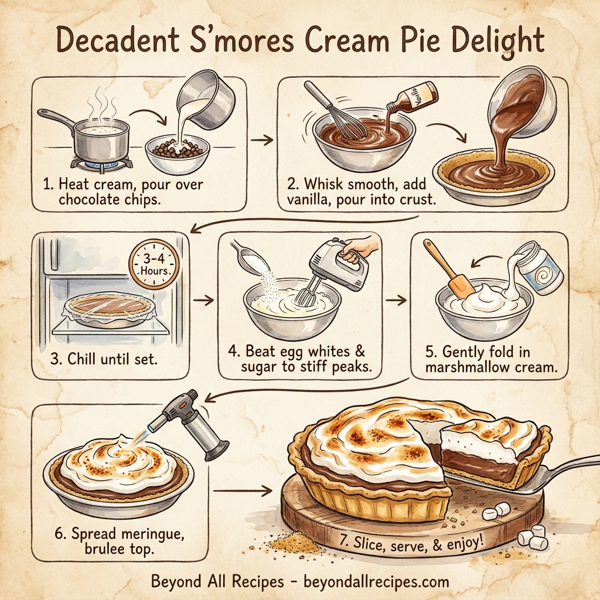 Decadent S'mores Cream Pie Delight instructions