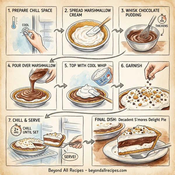 Decadent S'mores Delight Pie instructions