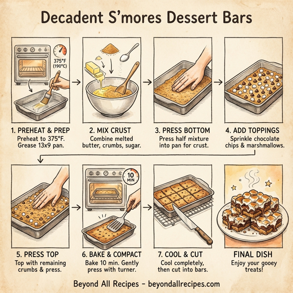 Decadent S'mores Dessert Bars instructions
