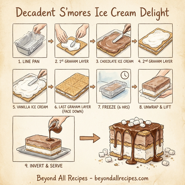 Decadent S'mores Ice Cream Delight instructions