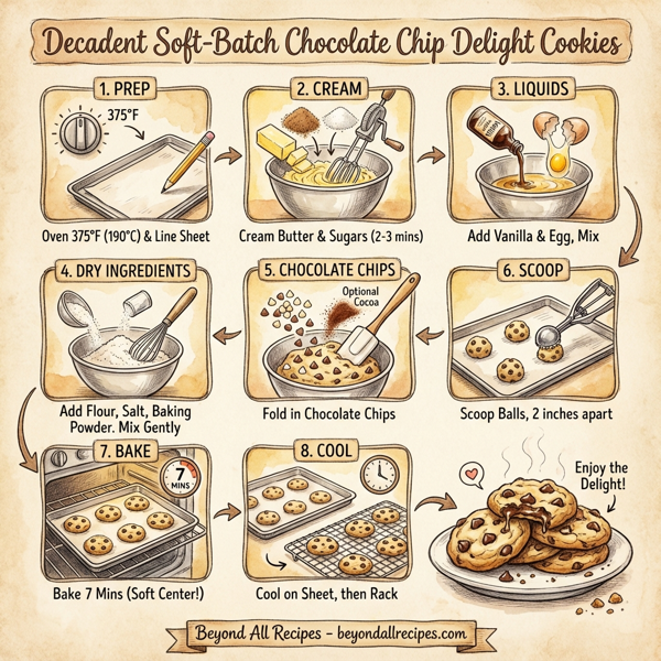 Decadent Soft-Batch Chocolate Chip Delight Cookies instructions