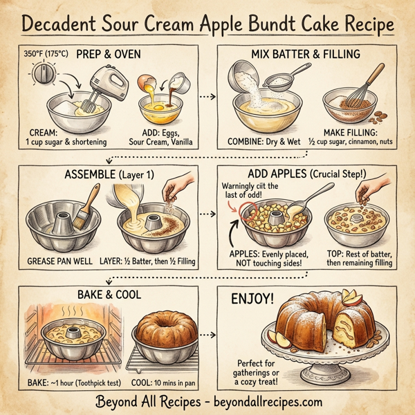 Decadent Sour Cream Apple Bundt Cake instructions