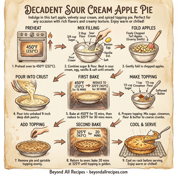 Decadent Sour Cream Apple Pie instructions