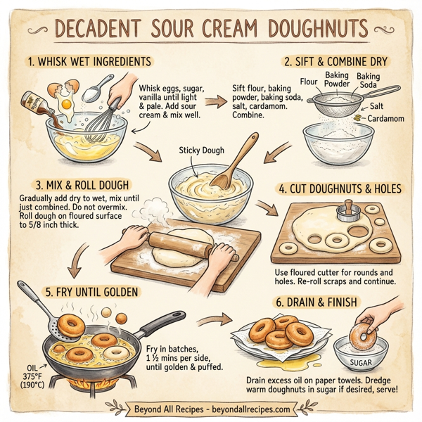 Decadent Sour Cream Doughnuts instructions