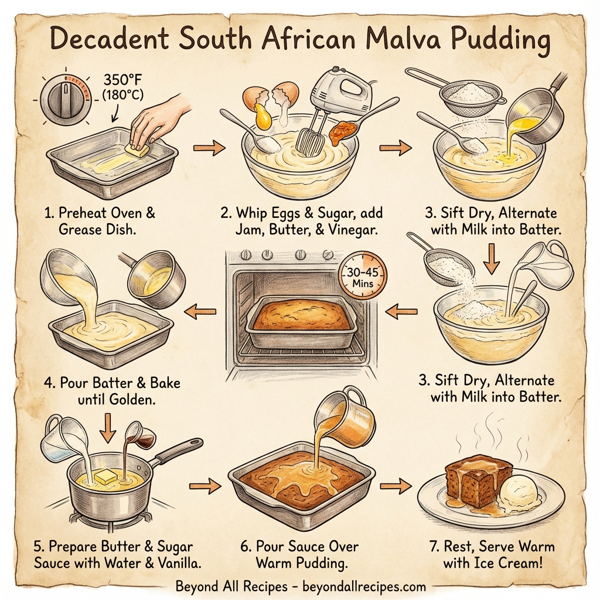 Decadent South African Malva Pudding instructions