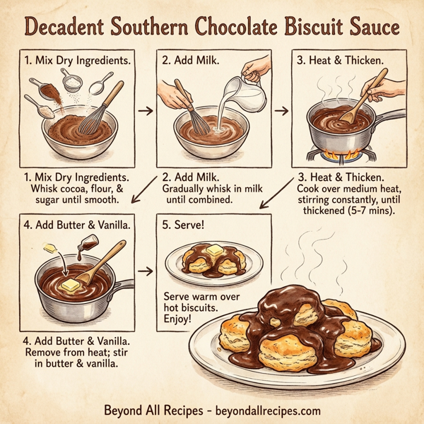 Decadent Southern Chocolate Biscuit Sauce instructions