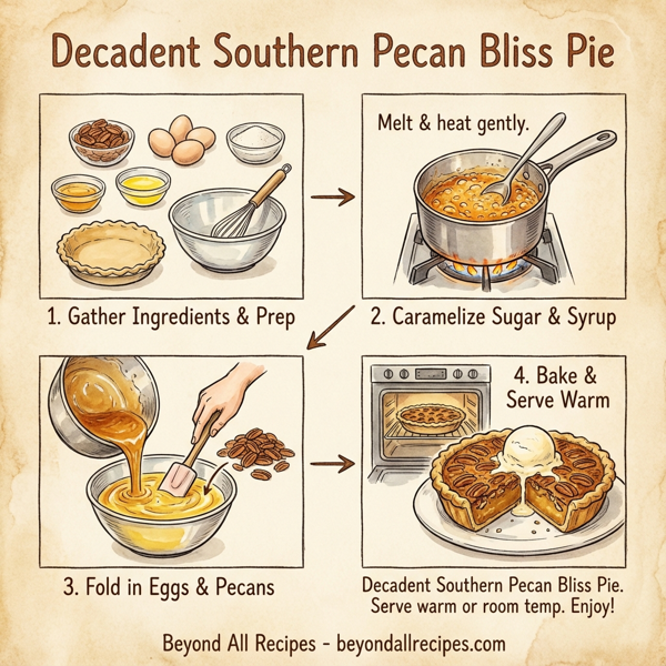 Decadent Southern Pecan Bliss Pie instructions