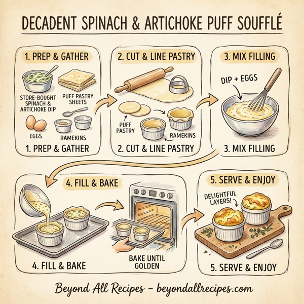 Decadent Spinach & Artichoke Puff Soufflé instructions