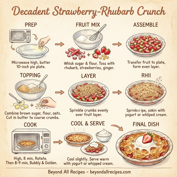 Decadent Strawberry-Rhubarb Crunch instructions