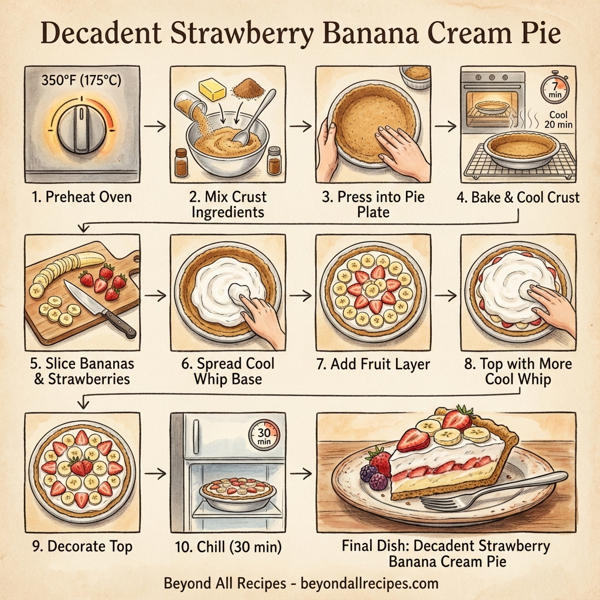 Decadent Strawberry Banana Cream Pie instructions
