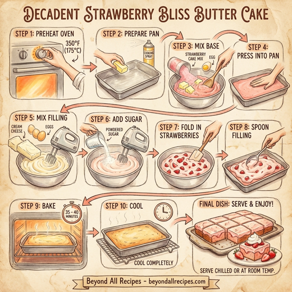 Decadent Strawberry Bliss Butter Cake instructions