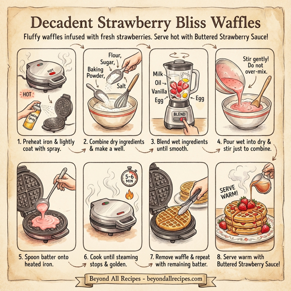 Decadent Strawberry Bliss Waffles instructions
