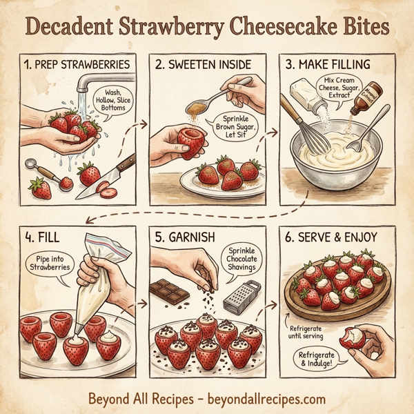 Decadent Strawberry Cheesecake Bites instructions