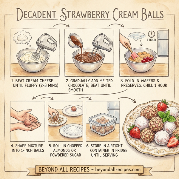 Decadent Strawberry Cream Balls instructions