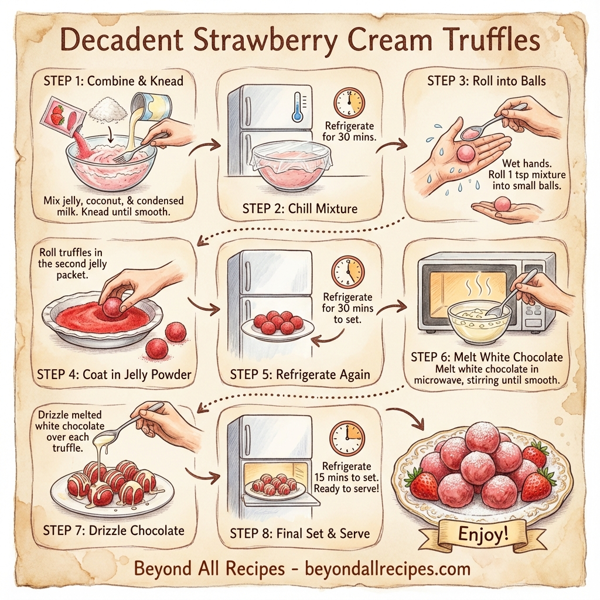 Decadent Strawberry Cream Truffles instructions