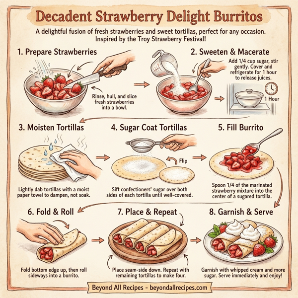 Decadent Strawberry Delight Burritos instructions
