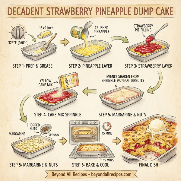 Decadent Strawberry Pineapple Dump Cake instructions