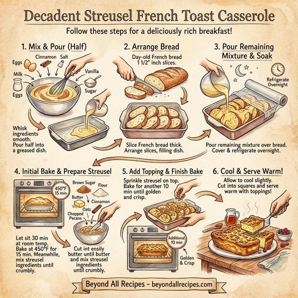 Decadent Streusel French Toast Casserole instructions