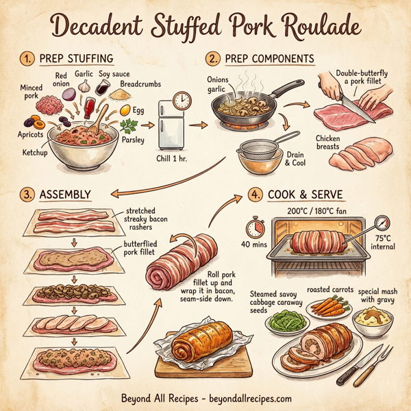 Decadent Stuffed Pork Roulade instructions