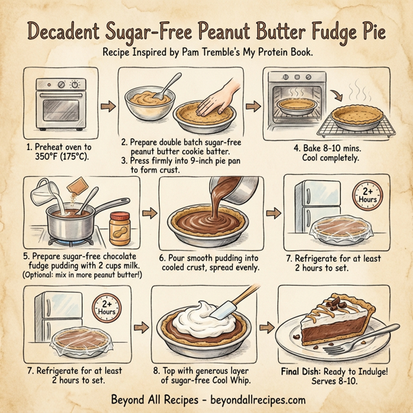 Decadent Sugar-Free Peanut Butter Fudge Pie instructions
