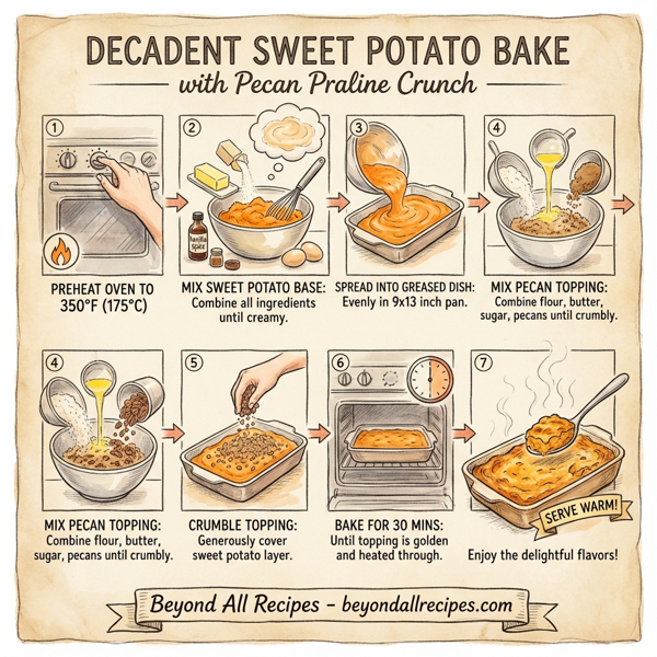 Decadent Sweet Potato Bake with Pecan Praline Crunch instructions