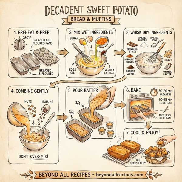 Decadent Sweet Potato Bread & Muffins instructions