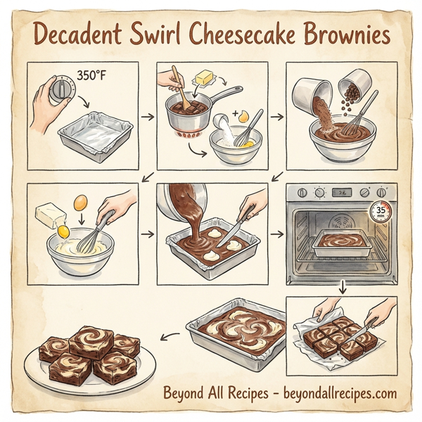 Decadent Swirl Cheesecake Brownies instructions