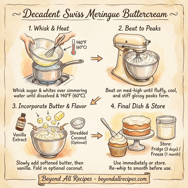 Decadent Swiss Meringue Buttercream instructions