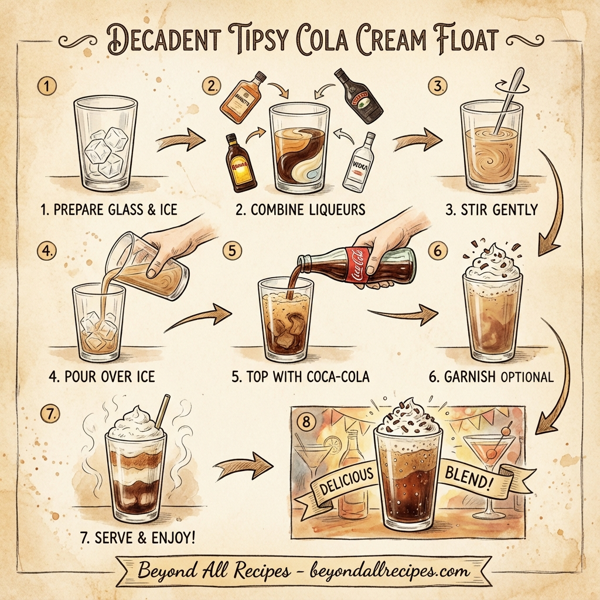 Decadent Tipsy Cola Cream Float instructions