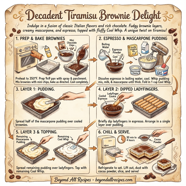 Decadent Tiramisu Brownie Delight instructions