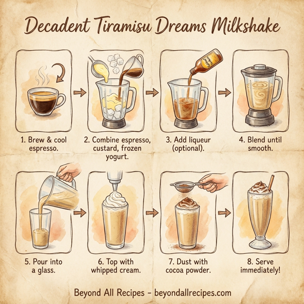 Decadent Tiramisu Dreams Milkshake instructions