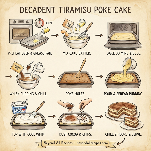 Decadent Tiramisu Poke Cake instructions