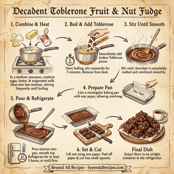 Decadent Toblerone Fruit & Nut Fudge instructions