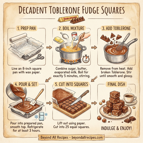 Decadent Toblerone Fudge Squares instructions