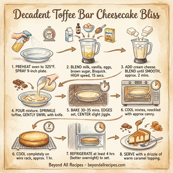 Decadent Toffee Bar Cheesecake Bliss instructions