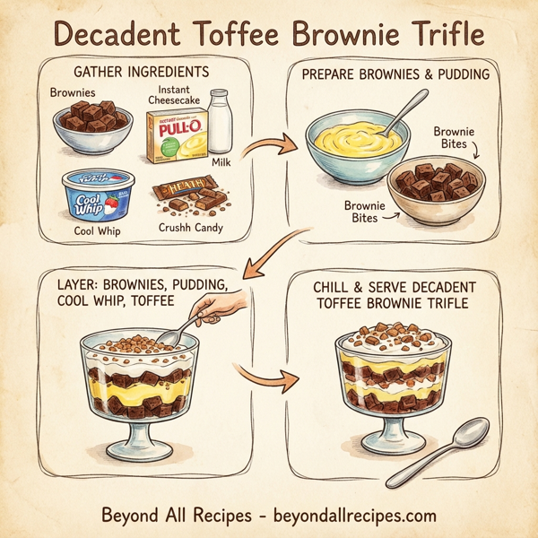 Decadent Toffee Brownie Trifle instructions