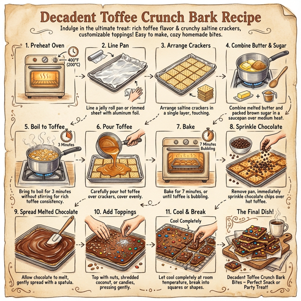 Decadent Toffee Crunch Bark instructions