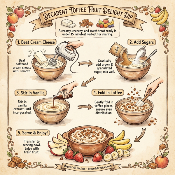 Decadent Toffee Fruit Delight Dip instructions