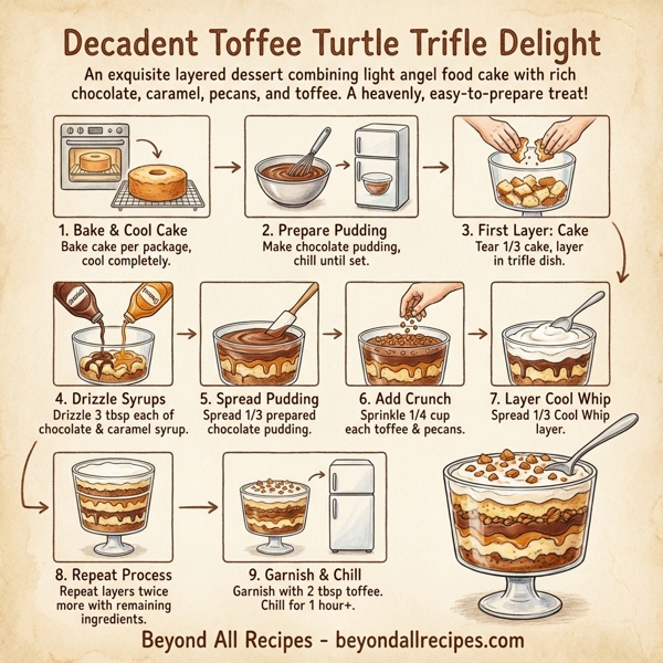 Decadent Toffee Turtle Trifle Delight instructions
