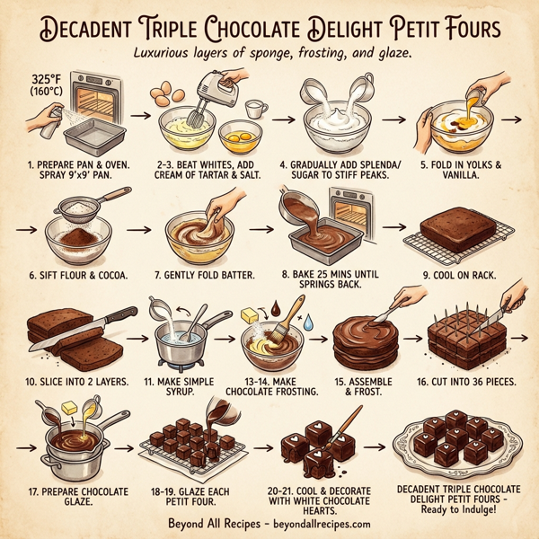 Decadent Triple Chocolate Delight Petit Fours instructions
