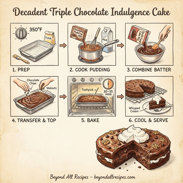 Decadent Triple Chocolate Indulgence Cake instructions