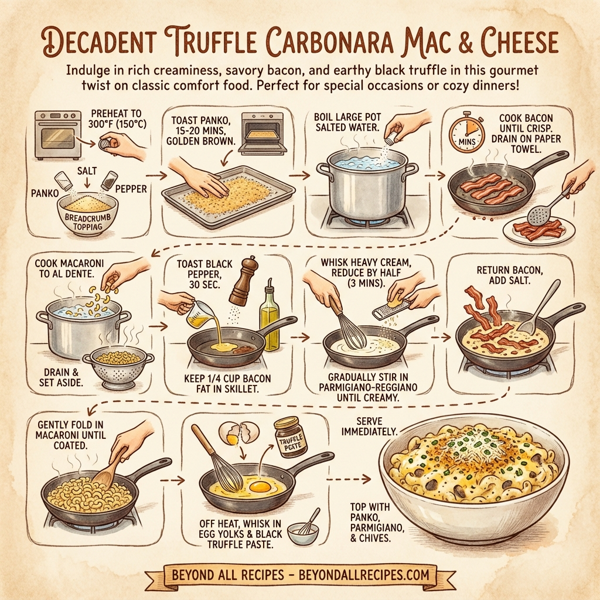 Decadent Truffle Carbonara Mac & Cheese instructions