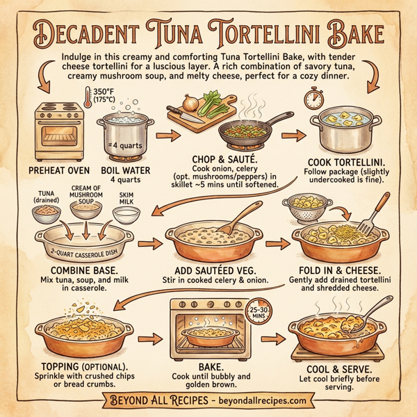 Decadent Tuna Tortellini Bake instructions