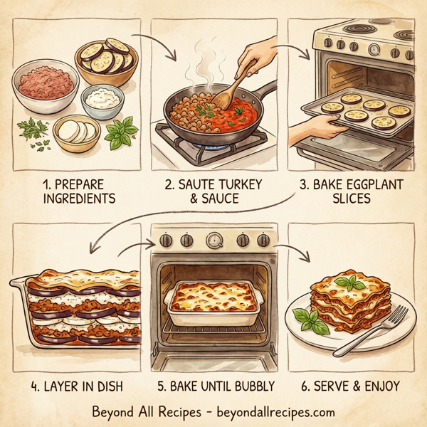 Decadent Turkey and Eggplant Lasagna instructions