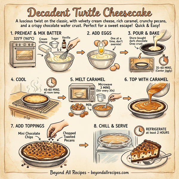 Decadent Turtle Cheesecake instructions