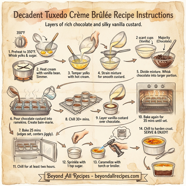 Decadent Tuxedo Crème Brûlée instructions