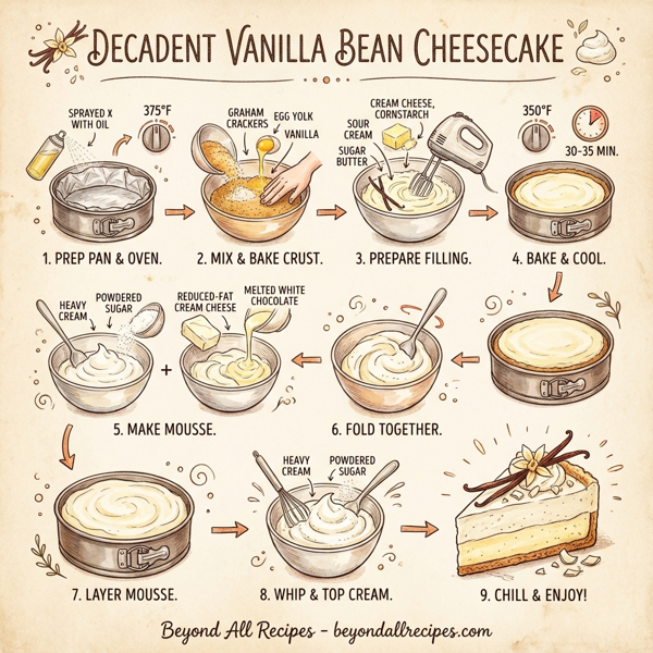 Decadent Vanilla Bean Cheesecake instructions