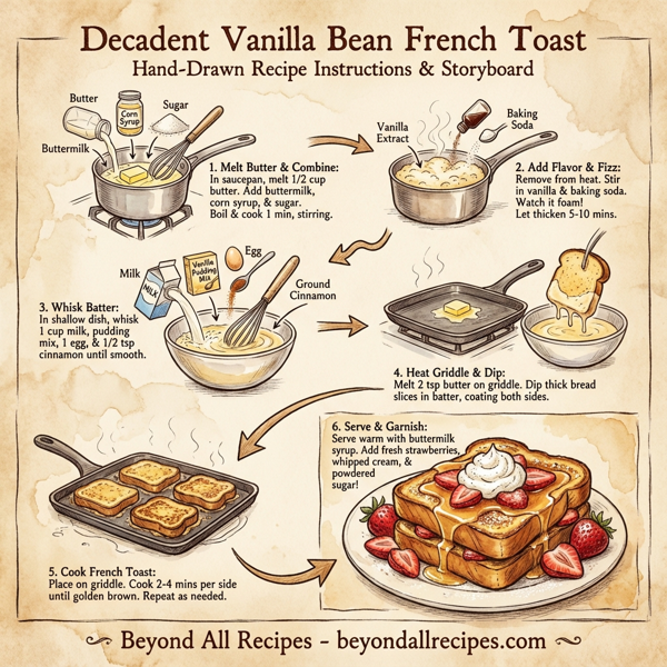 Decadent Vanilla Bean French Toast instructions