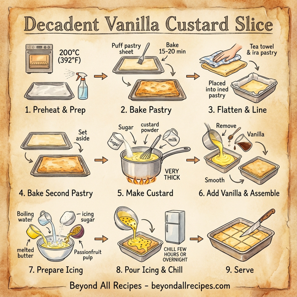 Decadent Vanilla Custard Slice instructions