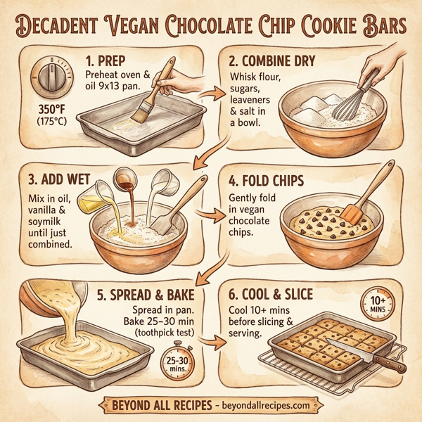 Decadent Vegan Chocolate Chip Cookie Bars instructions